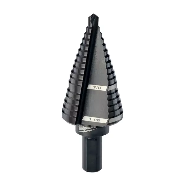 Milwaukee #9 x 7/8 in. and 1-1/8 in. Black Oxide Step Drill Bit (2-Pack)