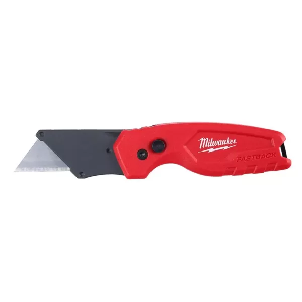 Milwaukee 25 ft. x 1.3 in. W Blade Tape Measure with 14 ft. Standout with Fastback Compact Folding Utility Knife