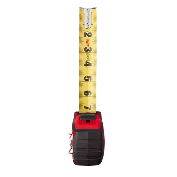 Milwaukee 25 ft. x 1.3 in. W Blade Tape Measure with 14 ft. Standout with Fastback Compact Folding Utility Knife