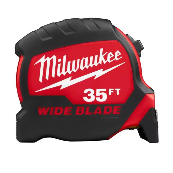 Milwaukee 35 ft. x 1.3 in. Wide Blade Tape Measure with 17 ft. Reach