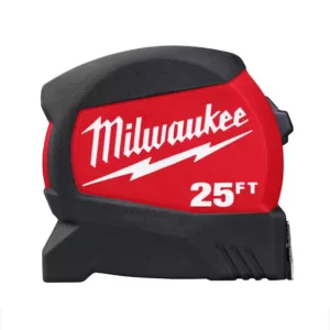 Milwaukee 25 ft. x 1.2 in. Compact Wide Blade Tape Measure with 15 ft. Reach