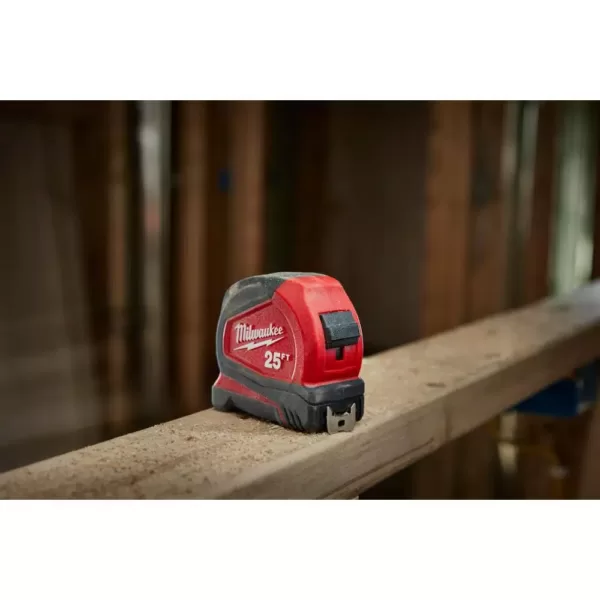 Milwaukee 25 ft. Compact Tape Measure W/ Jobsite Straight Scissors