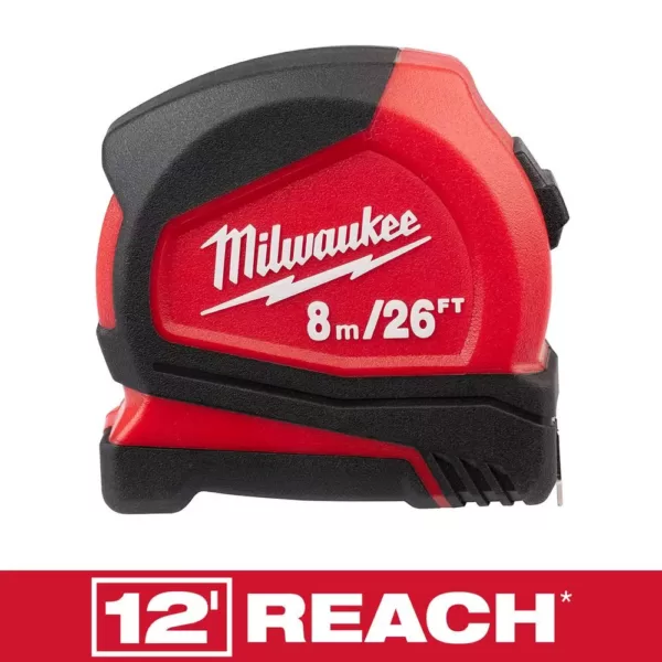 Milwaukee 8 m/26 ft. Compact Tape Measure