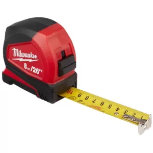 Milwaukee 8 m/26 ft. Compact Tape Measure