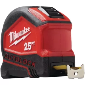 Milwaukee 25 ft. Compact Auto Lock Tape Measure (2-Pack)