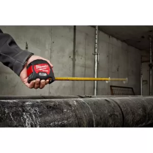 Milwaukee 25 ft. x 1.3 in. Gen II STUD Magnetic Tape Measure with 14 ft. Standout with Fastback Compact Folding Utility Knife