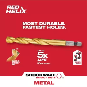 Milwaukee SHOCKWAVE 3/32 in. Titanium Drill Bit