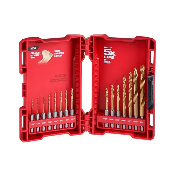 Milwaukee SHOCKWAVE IMPACT DUTY Titanium Drill Bit Set (15-Piece)