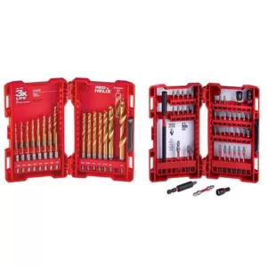 Milwaukee SHOCKWAVE Impact Duty Titanium Drill Bit and SHOCKWAVE Impact Duty Steel Driver Bit Set (68-Piece)