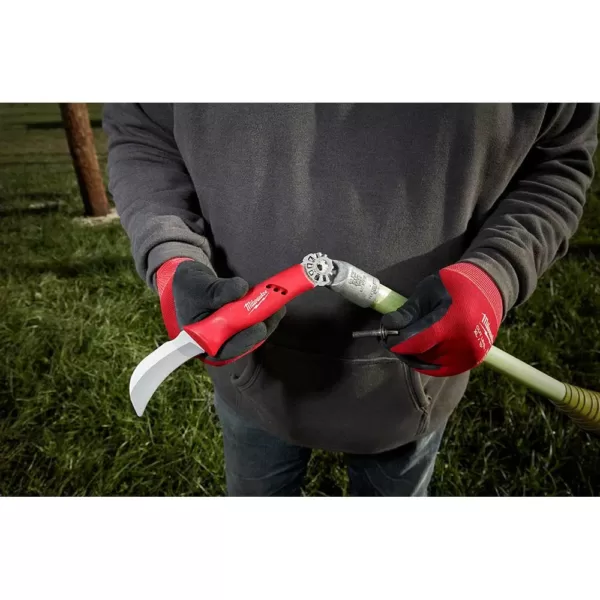 Milwaukee Lineman's Hawkbill Knife with STICKWORK 3-in-1 Ring