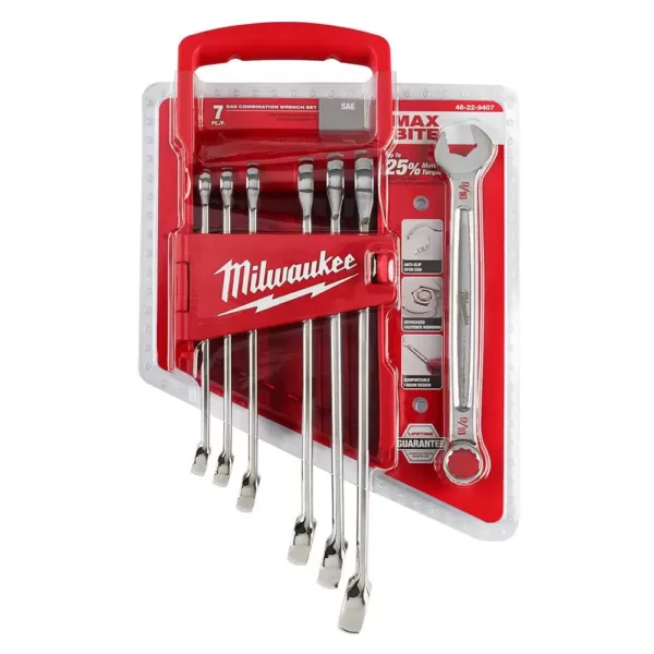 Milwaukee Combination SAE Wrench Mechanics Tool Set (7-Piece)