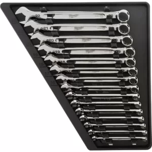 Milwaukee Combination Metric Wrench Mechanics Tool Set (15-Piece)