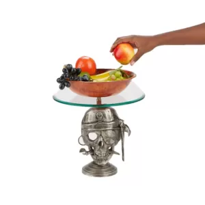 Mind Reader 21 in. Tier Silver Metal Cake Stand Party Cake Display, Cupcake Display