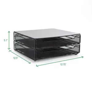 Mind Reader Mind Reader ' Jumbo ' 72 Capacity Metal Mesh Stacked Double Coffee Pod Drawer, Black