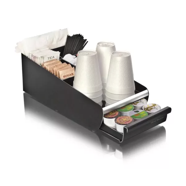 Mind Reader Vesta Coffee 18-Capacity Condiment Organizer with K-Cup Storage Drawer