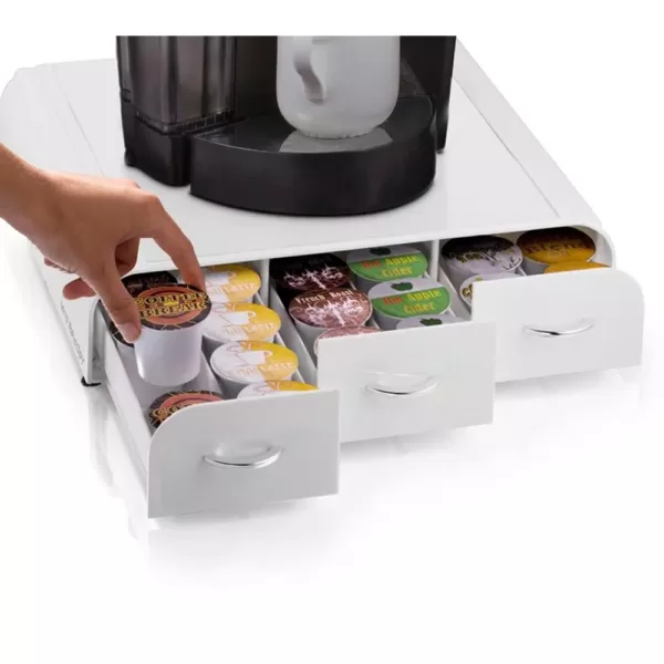 Mind Reader Anchor 36-Capacity White K-Cup Storage Drawer