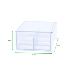 Mind Reader Acrylic Clear with Lid 6-Compartment Pantry Organizer For Kitchen Tea Bag Storage and Organizer Holder