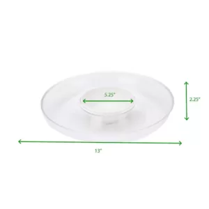 Mind Reader 13 in. x 2.25 in. Clear Acrylic Chip & Dip Bowl, Acrylic Tinted Snack Bowl, Kitchen, Countertop Bowl