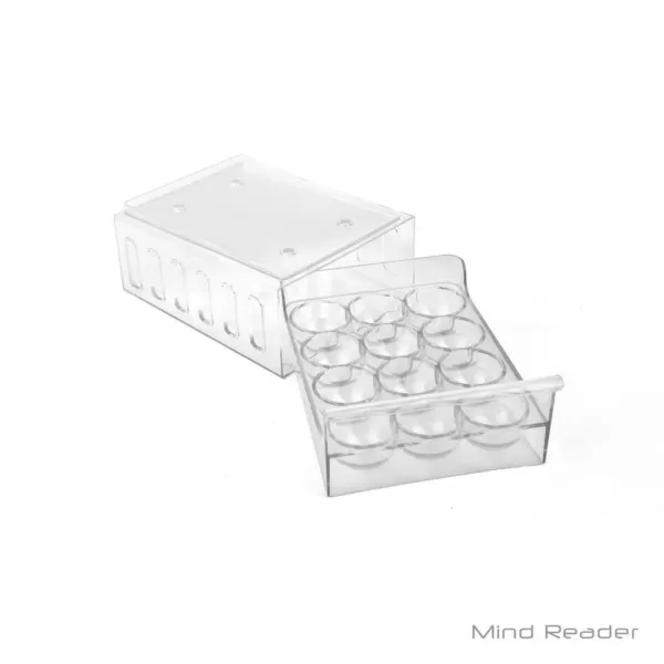 Mind Reader 1-Dozen Stackable Egg Container Storage Drawer, Clear