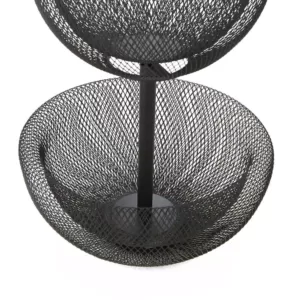 Mind Reader Black 2-Tier Mesh Decorative Fruit Bowl