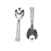 Mind Reader Silver Stainless Steel Salad Server Utensils Set Spoon and Fork Set