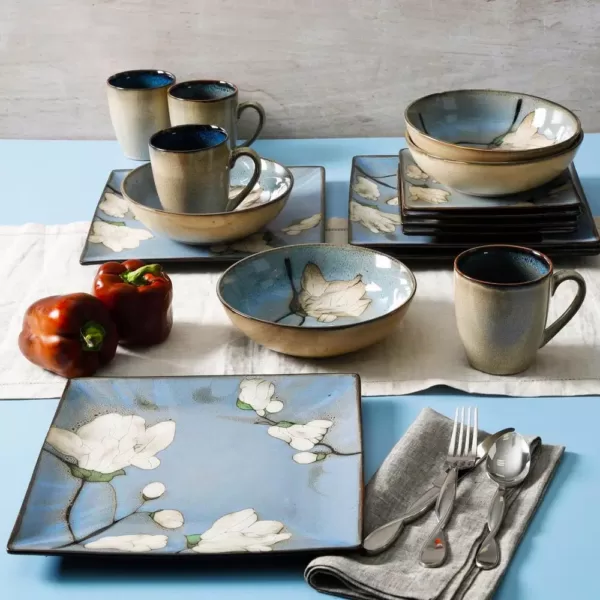 GIBSON elite Bloomington 16-Piece Casual Miscellaneous Stoneware Dinnerware Set (Service for 4)