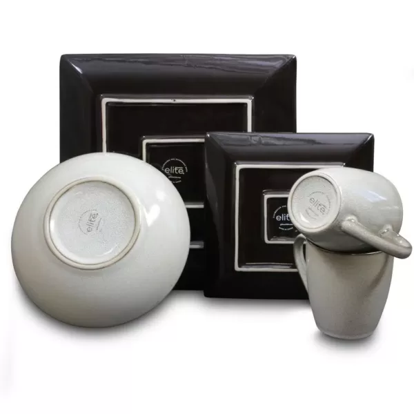 GIBSON elite Bloomington 16-Piece Casual Miscellaneous Stoneware Dinnerware Set (Service for 4)