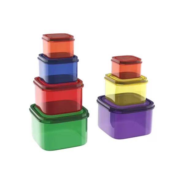 Classic Cuisine 7 -Piece Color Coded Portion Control Meal Prep Containers