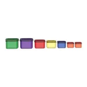 Classic Cuisine 7 -Piece Color Coded Portion Control Meal Prep Containers