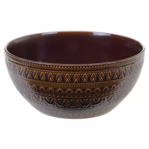 Certified International Multi-Colored 152 oz. Aztec Brown Deep Bowl