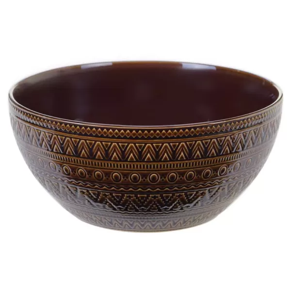 Certified International Multi-Colored 152 oz. Aztec Brown Deep Bowl