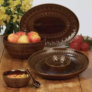 Certified International Multi-Colored 152 oz. Aztec Brown Deep Bowl