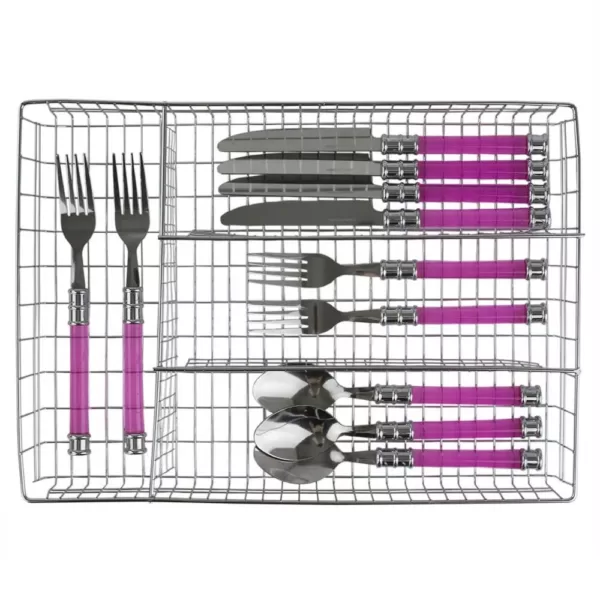 Home Basics 5 in x 1.5 in x 20 in Chrome Cutlery Holder