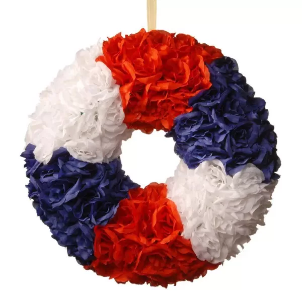 National Tree Company 18 in. Patriotic Rose Wreath