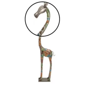 LITTON LANE Stylized Giraffe Metal Sculpture