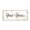 Stupell Industries 7 in. x 17 in. "Grow In Grace Cursive Typography" by Jennifer Pugh Printed Wood Wall Art