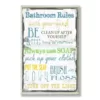 Stupell Industries 12.5 in. x 18.5 in. "Bathroom Rules Typography" by Taylor Greene Printed Wood Wall Art