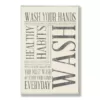 Stupell Industries 12.5 in. x 18.5 in. "Wash Your Hands Typography Bathroom Art" by Sd Graphics Studio Printed Wood Wall Art