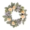 Glitzhome 22 in. Dia Artificial Hydrangea Rose Wreath