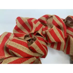 Glitzhome 22 in. US Red And Blue National Day Burlap Wreath