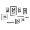 Kate and Laurel Bordeaux Multi/Gray with Shelves Picture Frames (Set of 10)