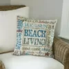 Heritage Lace Beach Living Multicolored Striped 18 in x 18 in Throw Pillow Cover