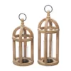 Home Decorators Collection Home Decorators Collection Antiqued Wood Candle Hanging or Tabletop Lantern with Beaded Trim (Set of 2)