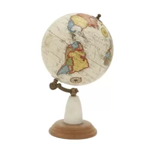 LITTON LANE 14 in. x 8 in. New Traditional Decorative Globe in Multi Colors