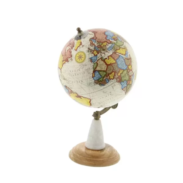 LITTON LANE 14 in. x 8 in. New Traditional Decorative Globe in Multi Colors