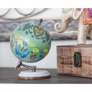 LITTON LANE 7 in. x 5 in. Modern Decorative Globe in Multi Colors