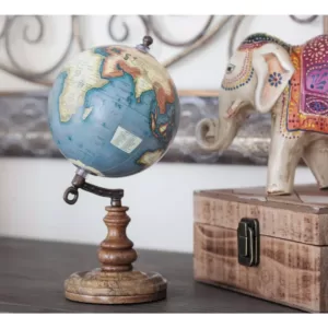 LITTON LANE 10 in. x 5 in. New Traditional Decorative Globe in Multi Colors