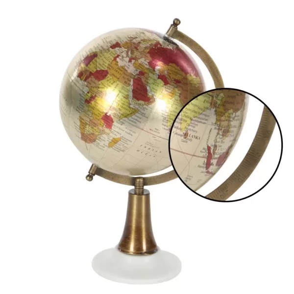 LITTON LANE 15 in. x 8 in. Modern Decorative Globe in Bronze