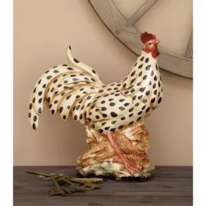 LITTON LANE 14 in. Colorful Rooster Decorative Figurine