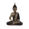 LITTON LANE 16 in. x 12 in. Decorative Sitting Buddha Sculpture in Colored Polystone